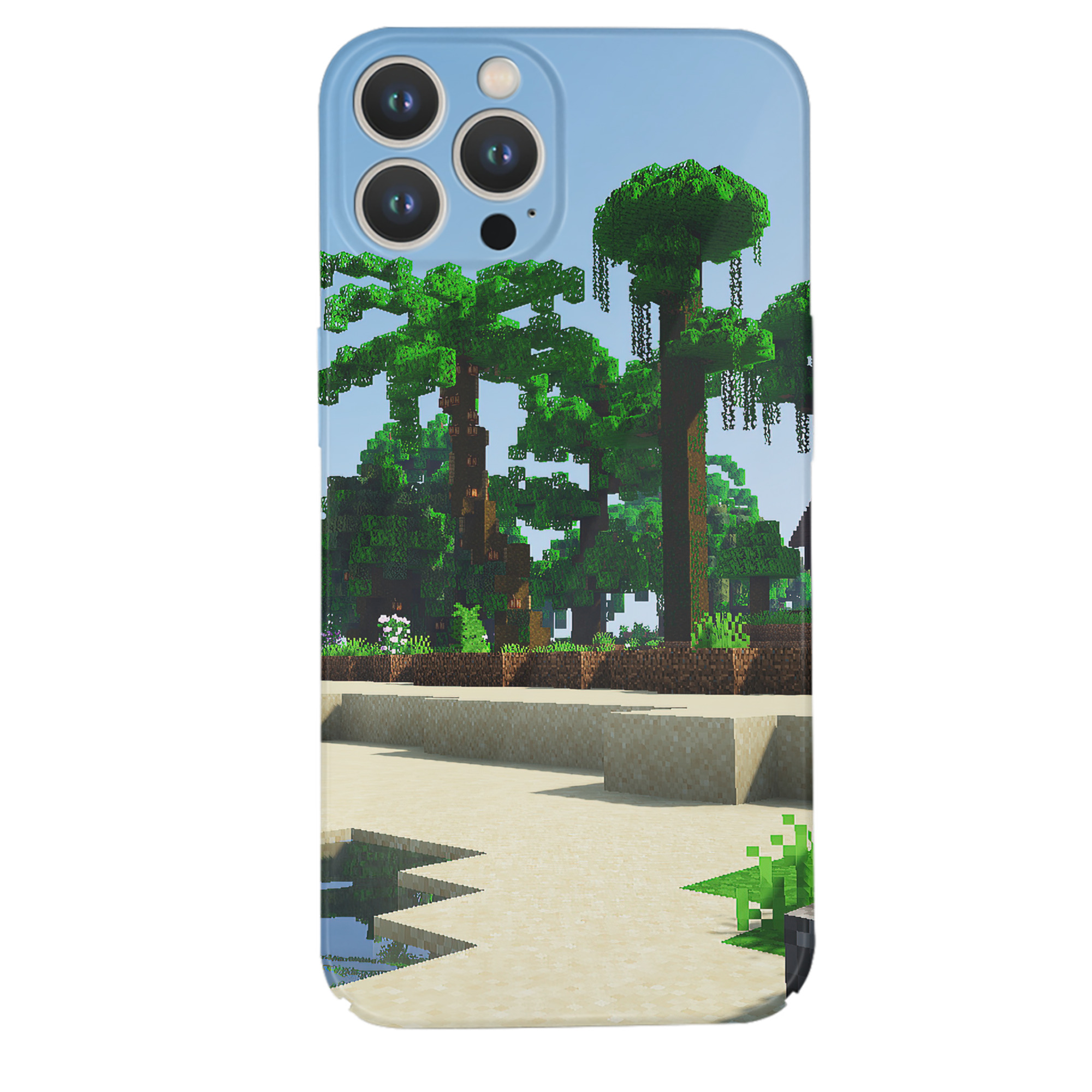 （画像用） マインクラフト ブロックの世界 Minecraft MC Block world 【iPhone 14シリーズ対応】ハードケース